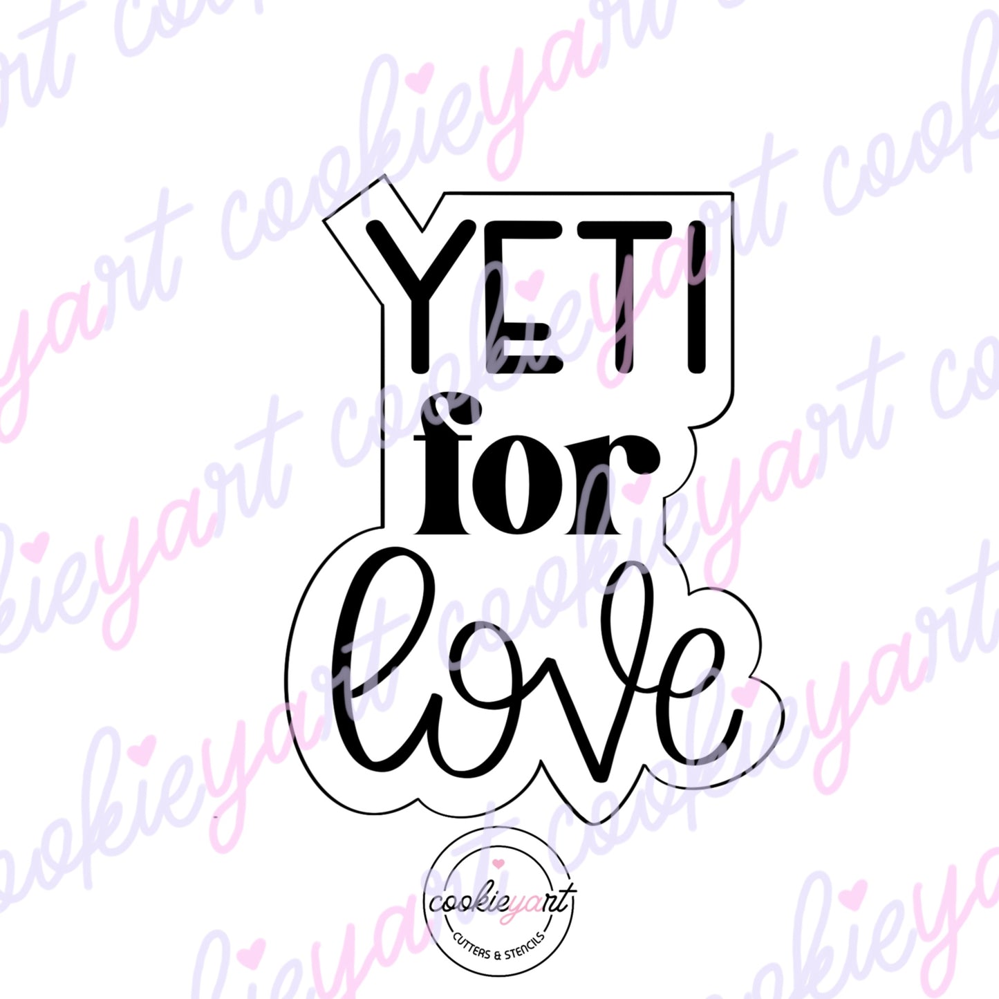 YETI for love Cookie cutter