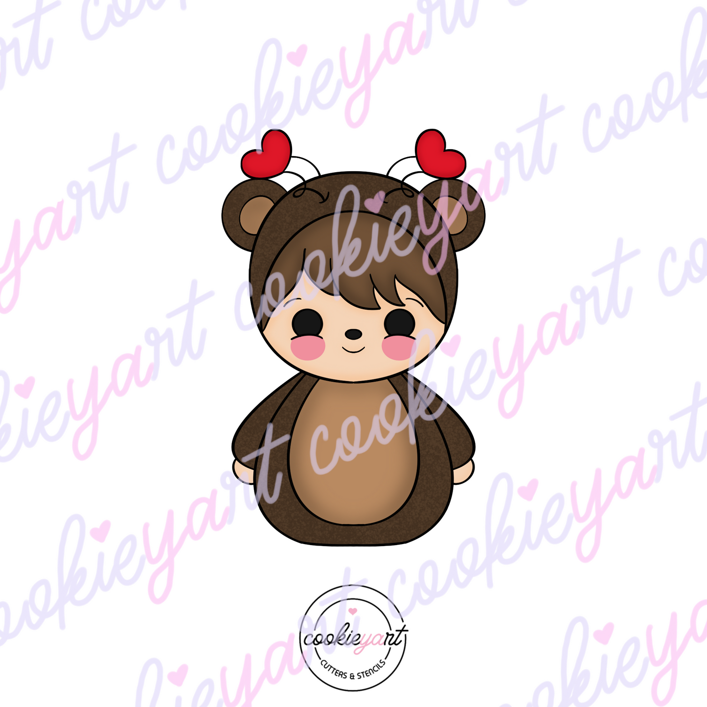 Teddy Bear boy Cookie Cutter