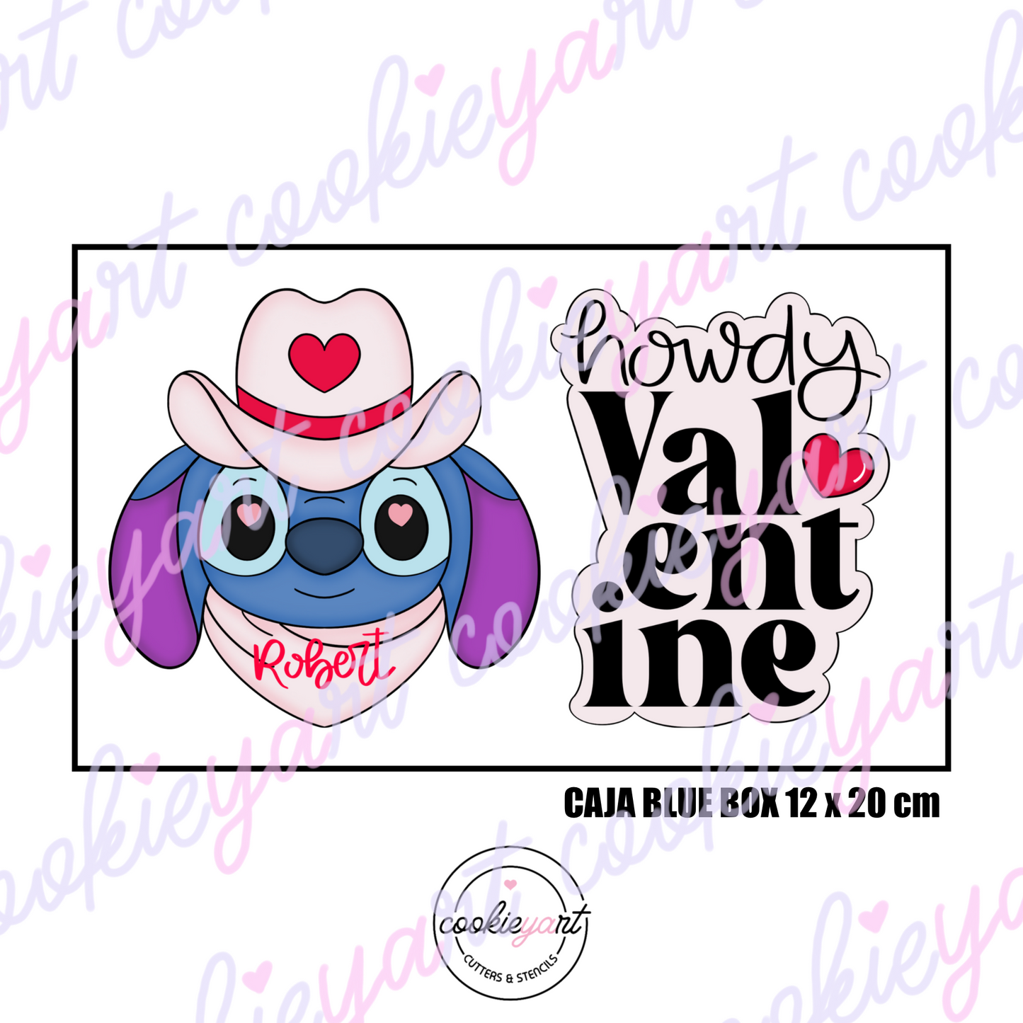 Howdy Valentine Blu Cookie Cutter Set of 2