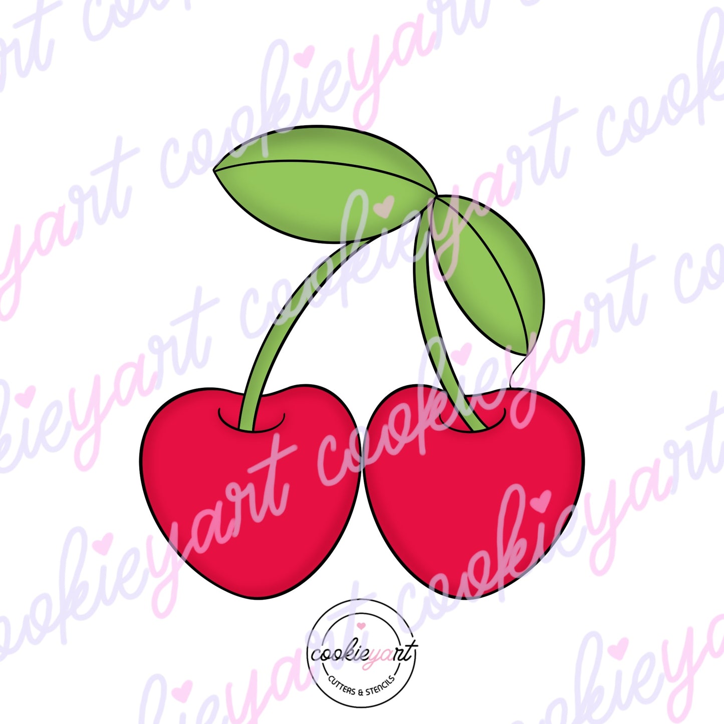 Heart cherries Cookie cutter