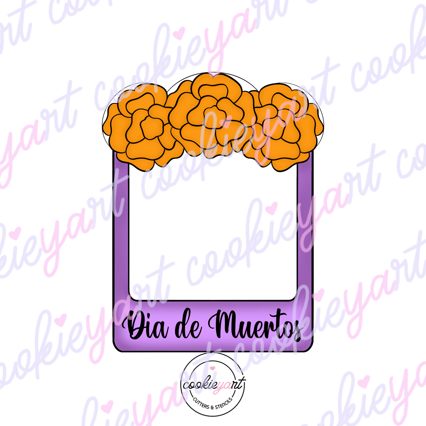 Frame with Marigold 2 Cookie Cutter