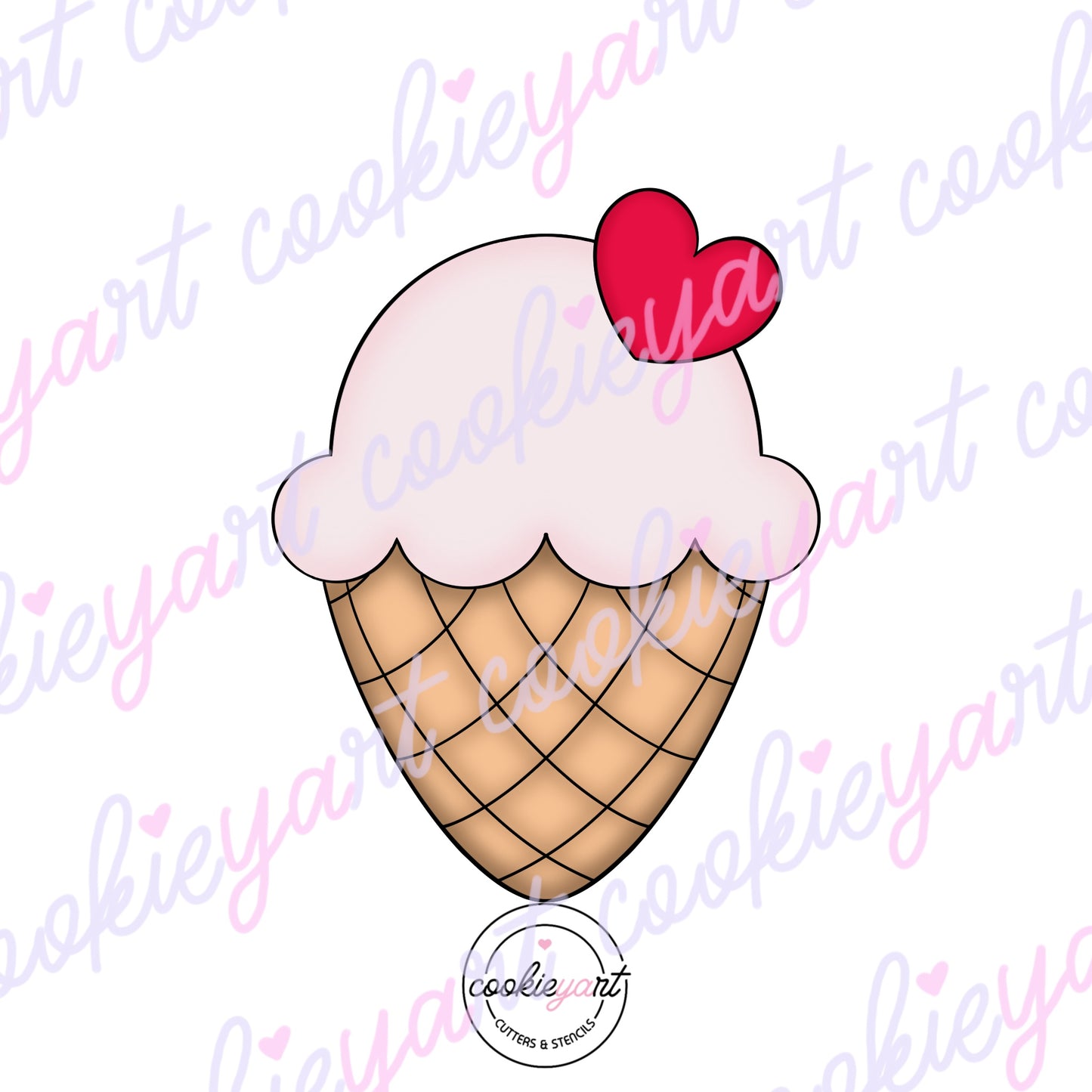 Ice Cream love Cookie Cutter
