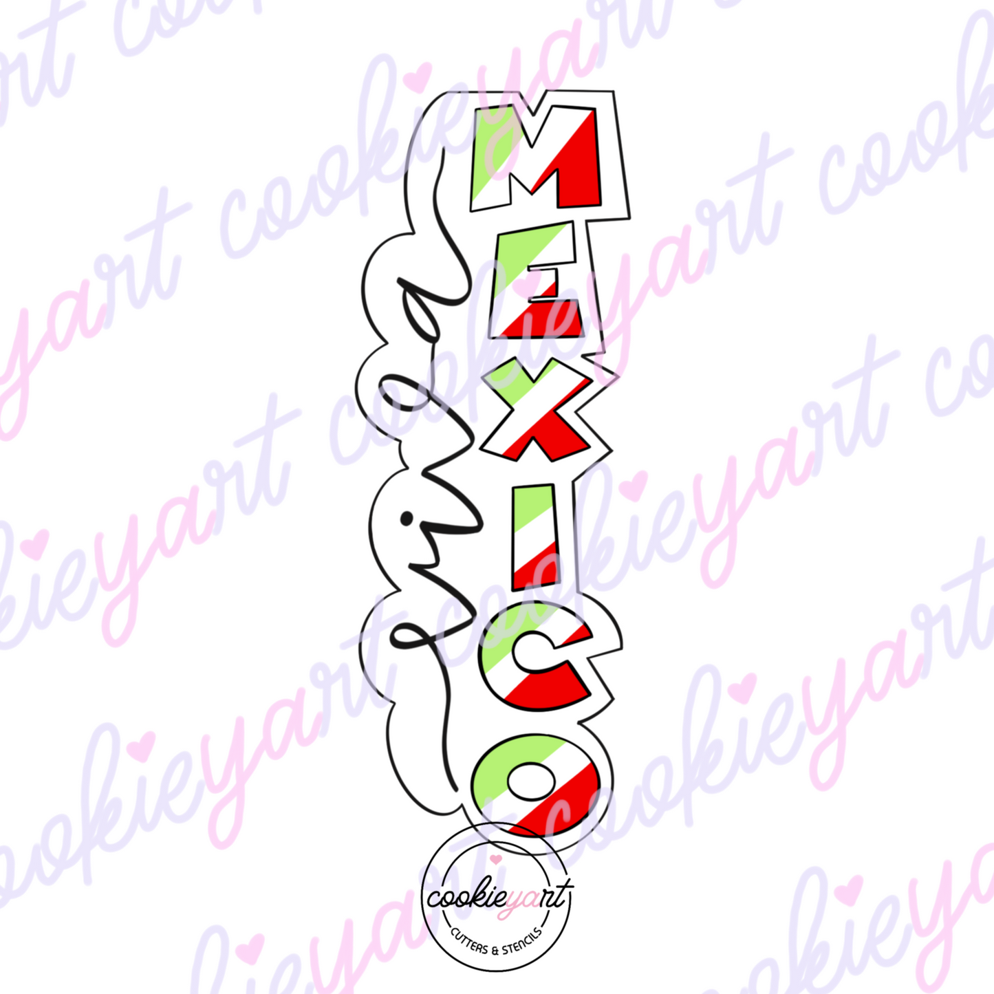 Viva Mexico Plaque Cookie Cutter