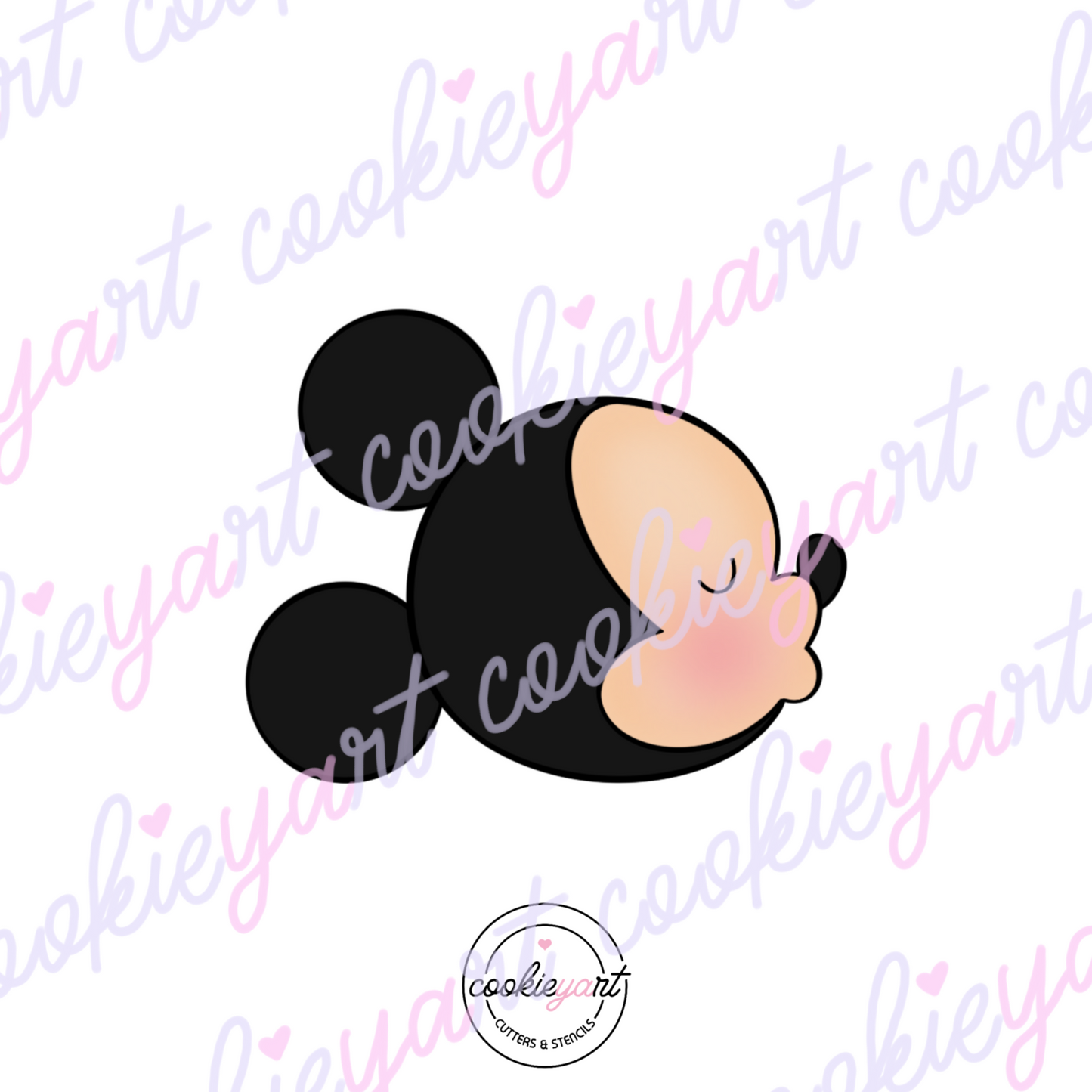 Mouse kiss Cookie cutter