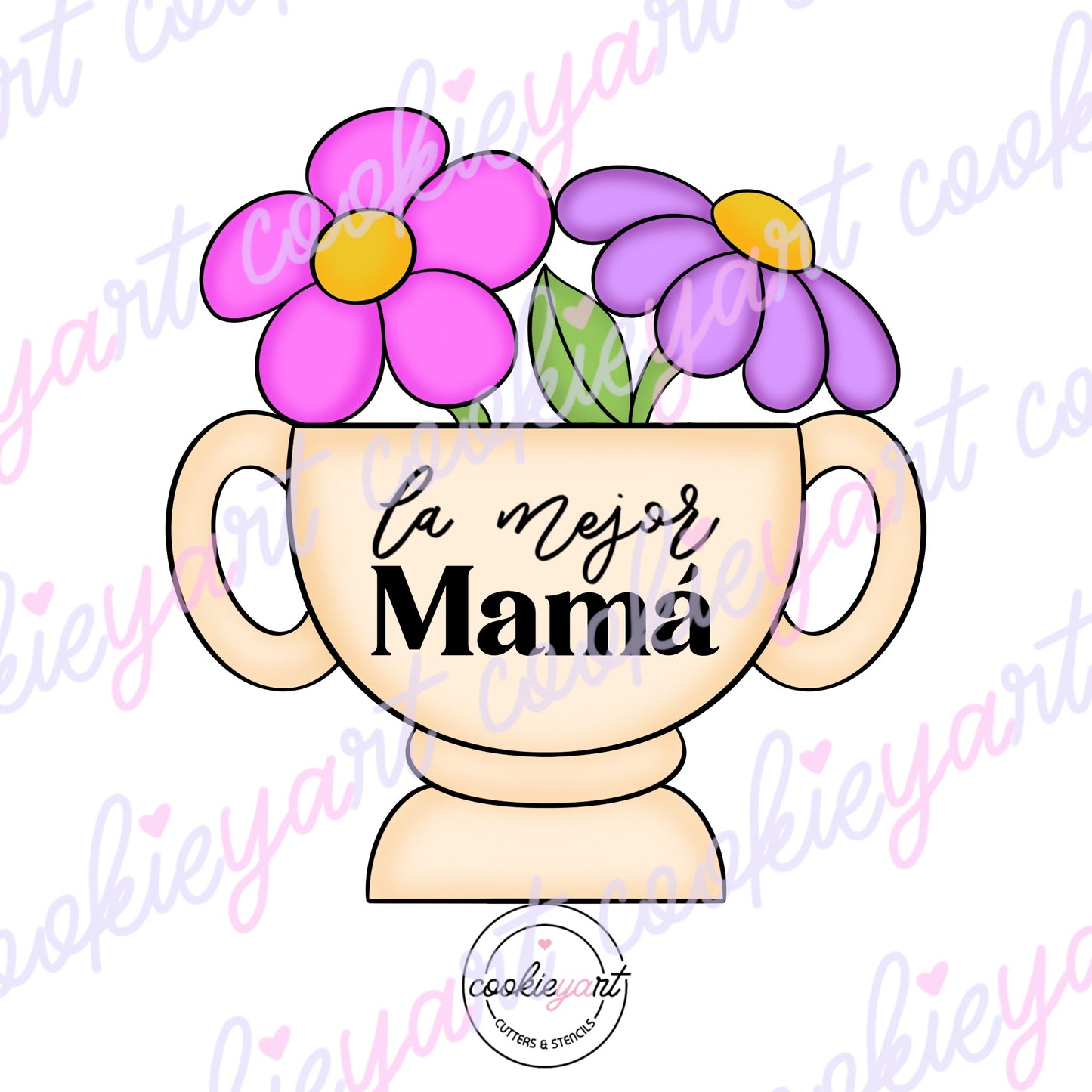 Trophy Flowers Cookie Cutter