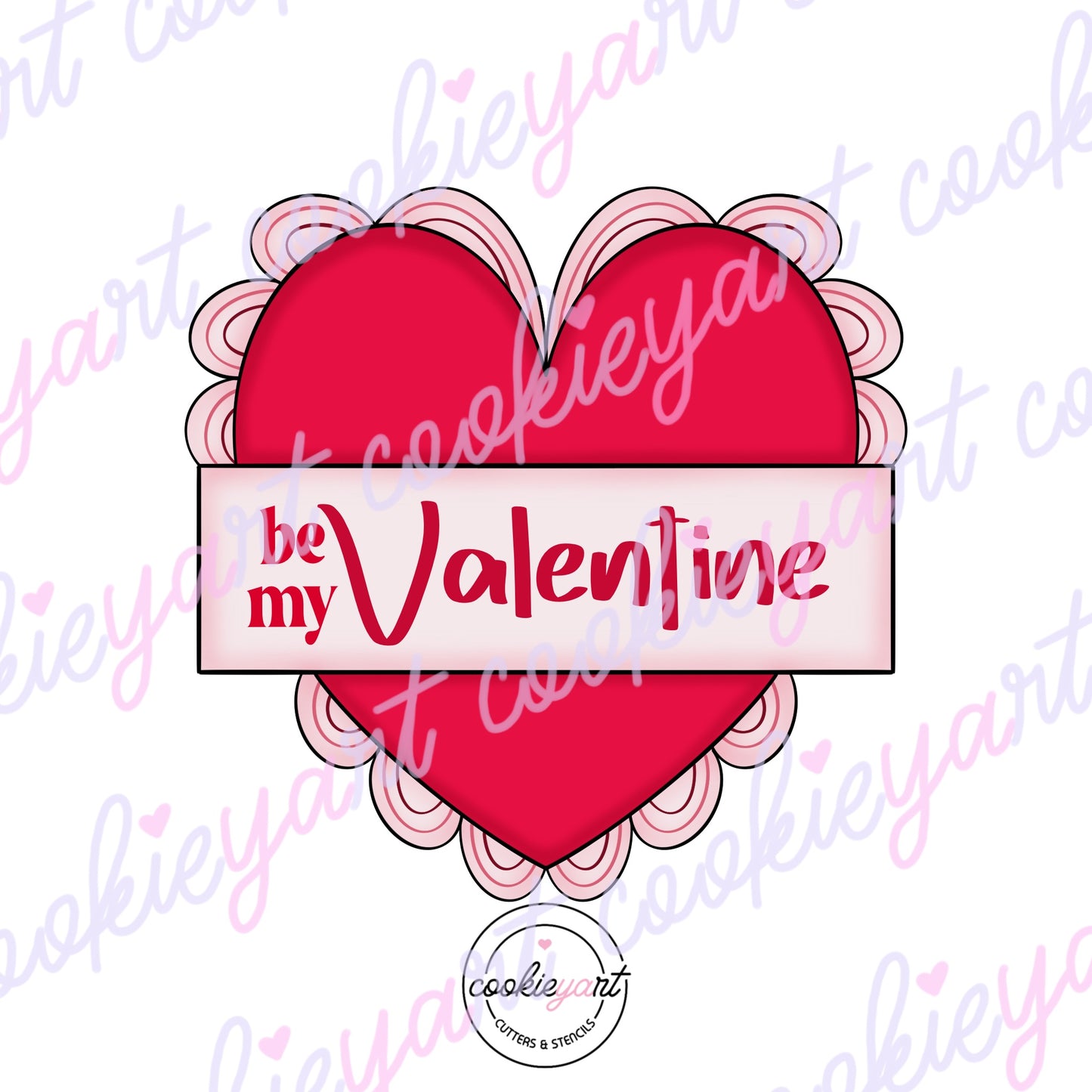 Lace Heart plaque Cookie cutter