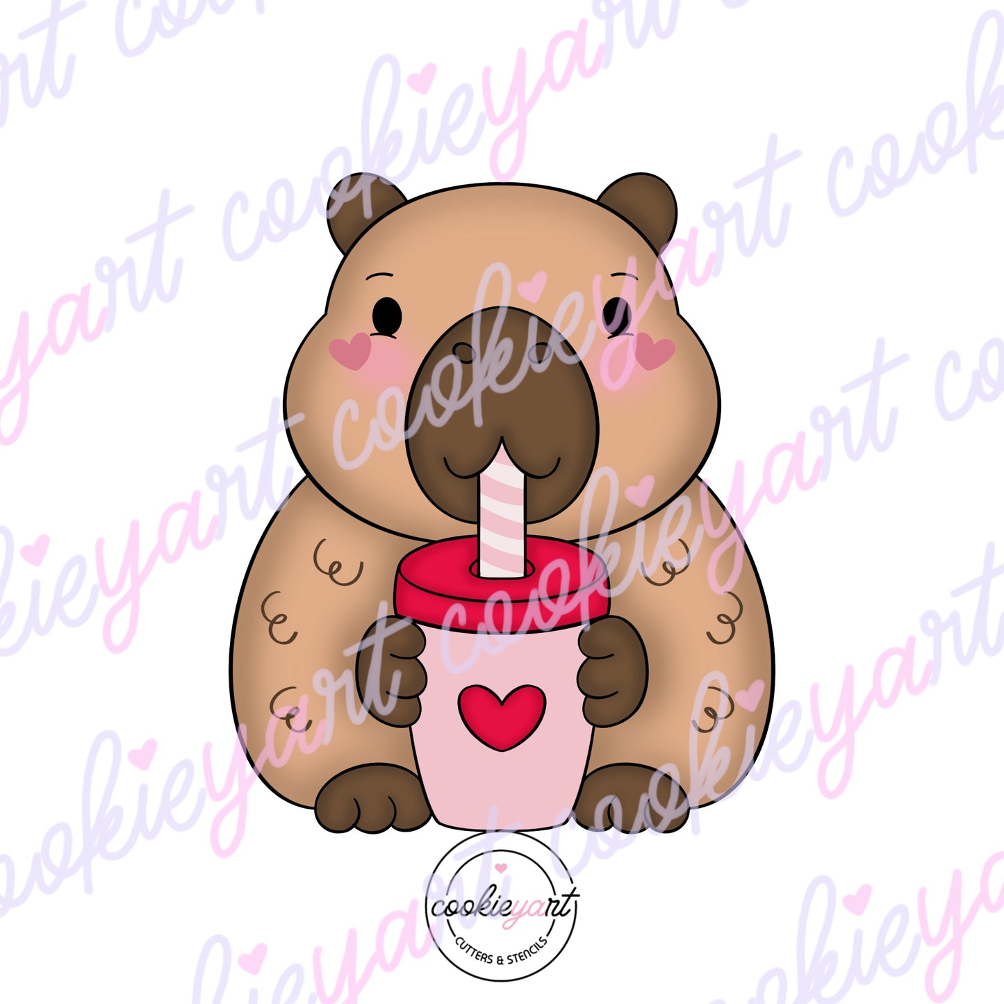 Capy coffe love Cookie cutter