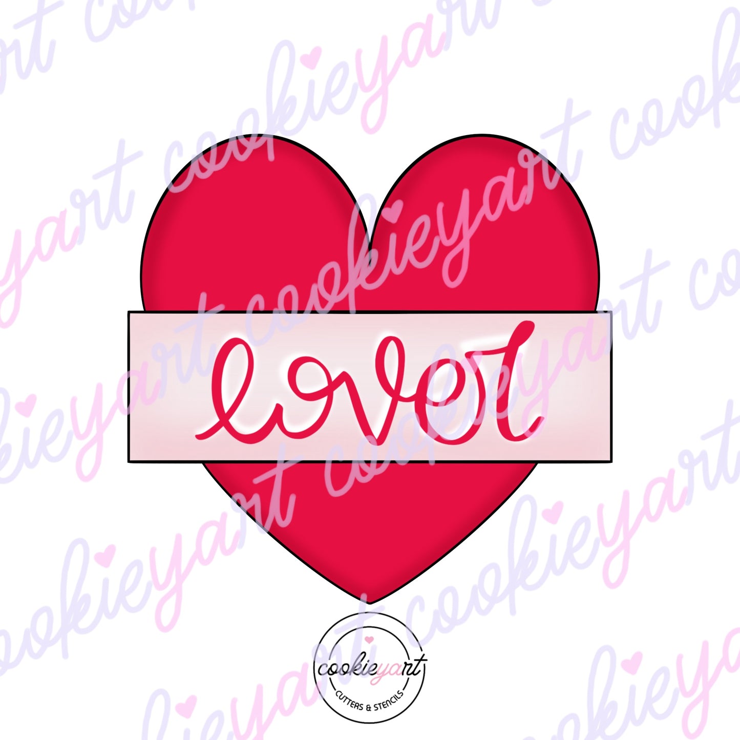 Heart plaque Cookie cutter
