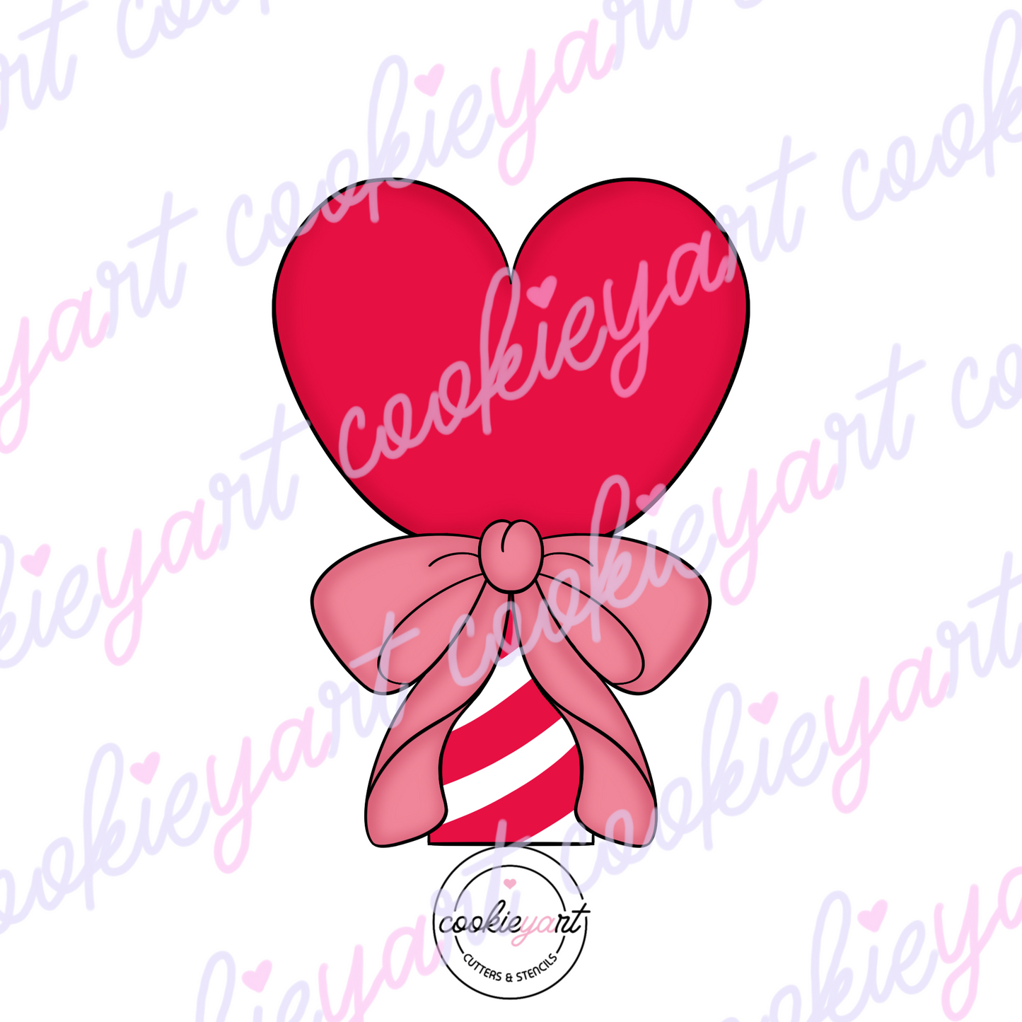 Heart Lollipop Cookie cutter