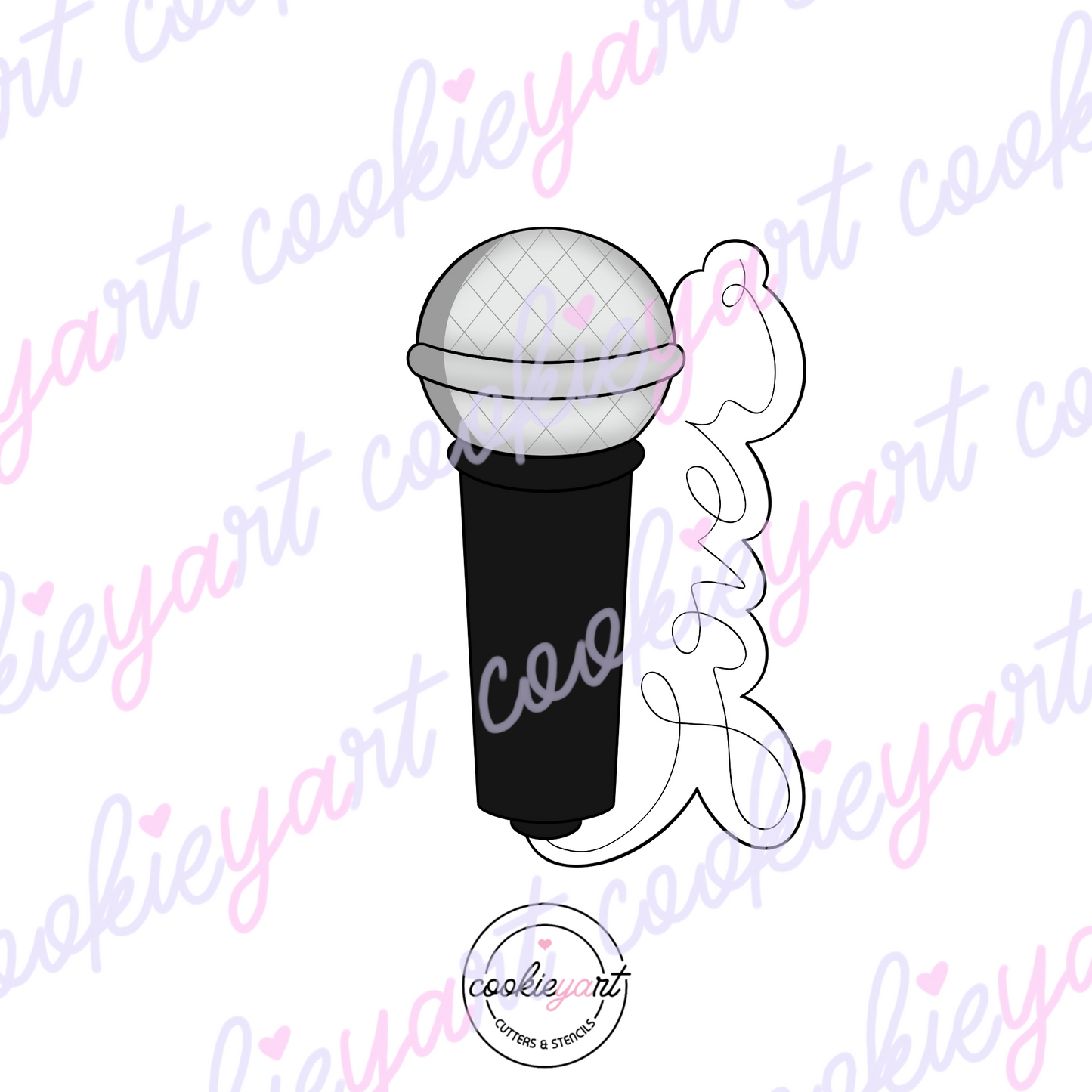 Mic lover Cookie cutter