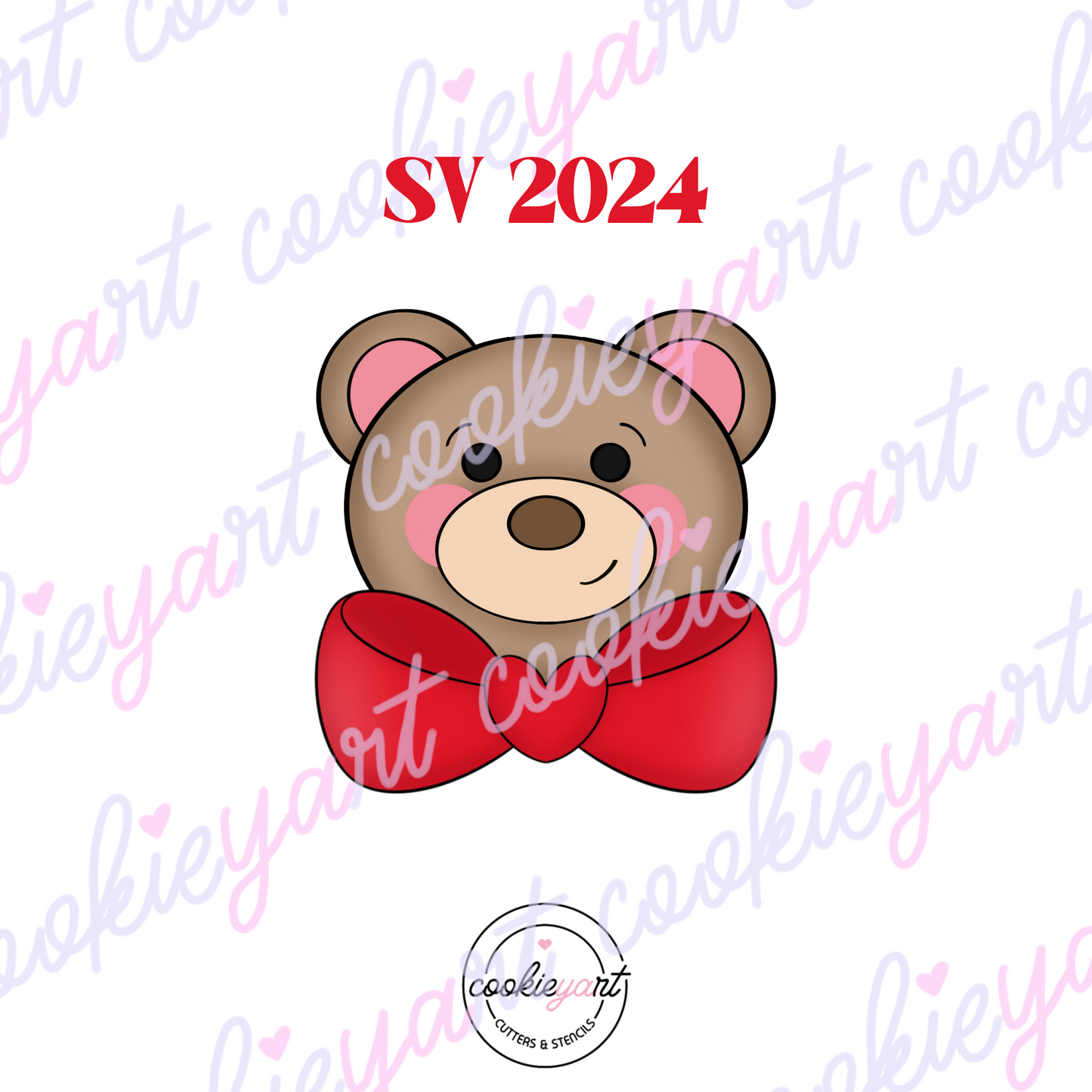 Bear Love face Cookie cutter