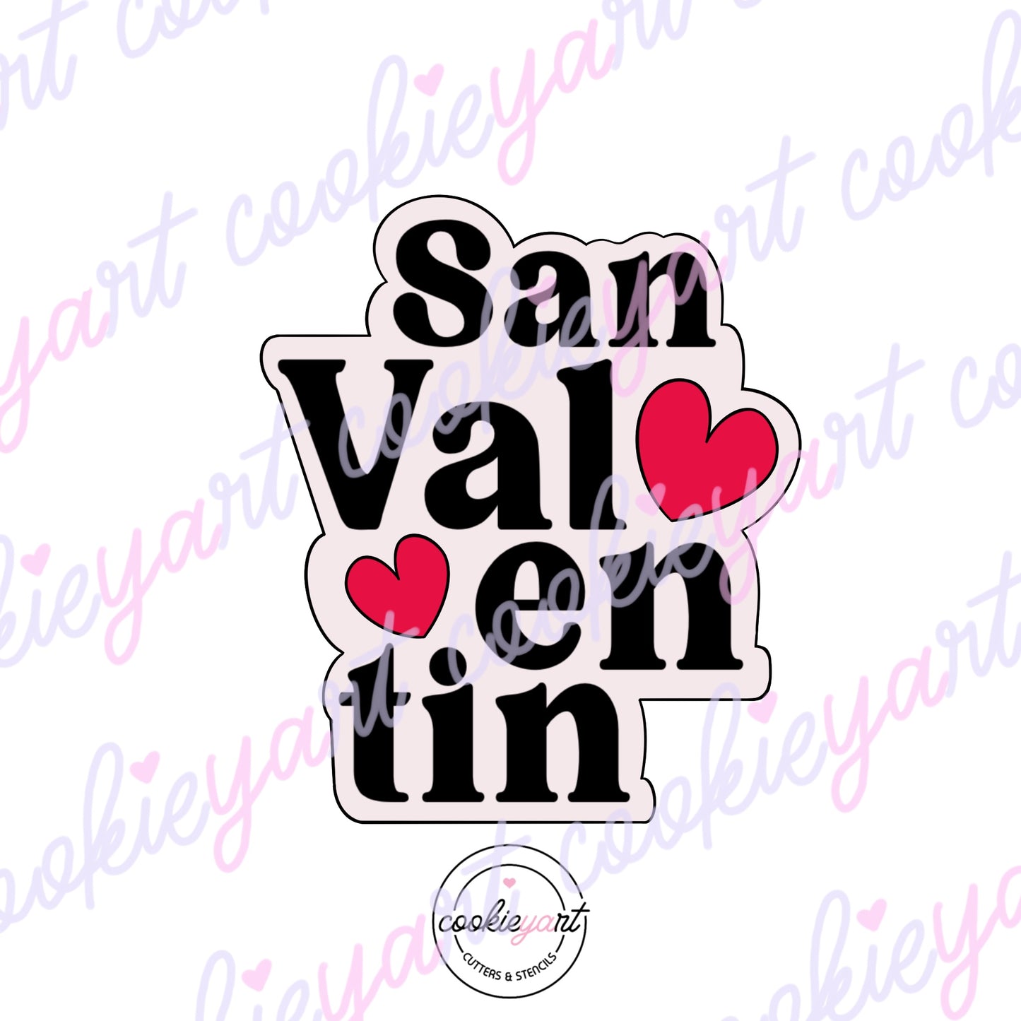 San Valentín plaque Cookie cutter
