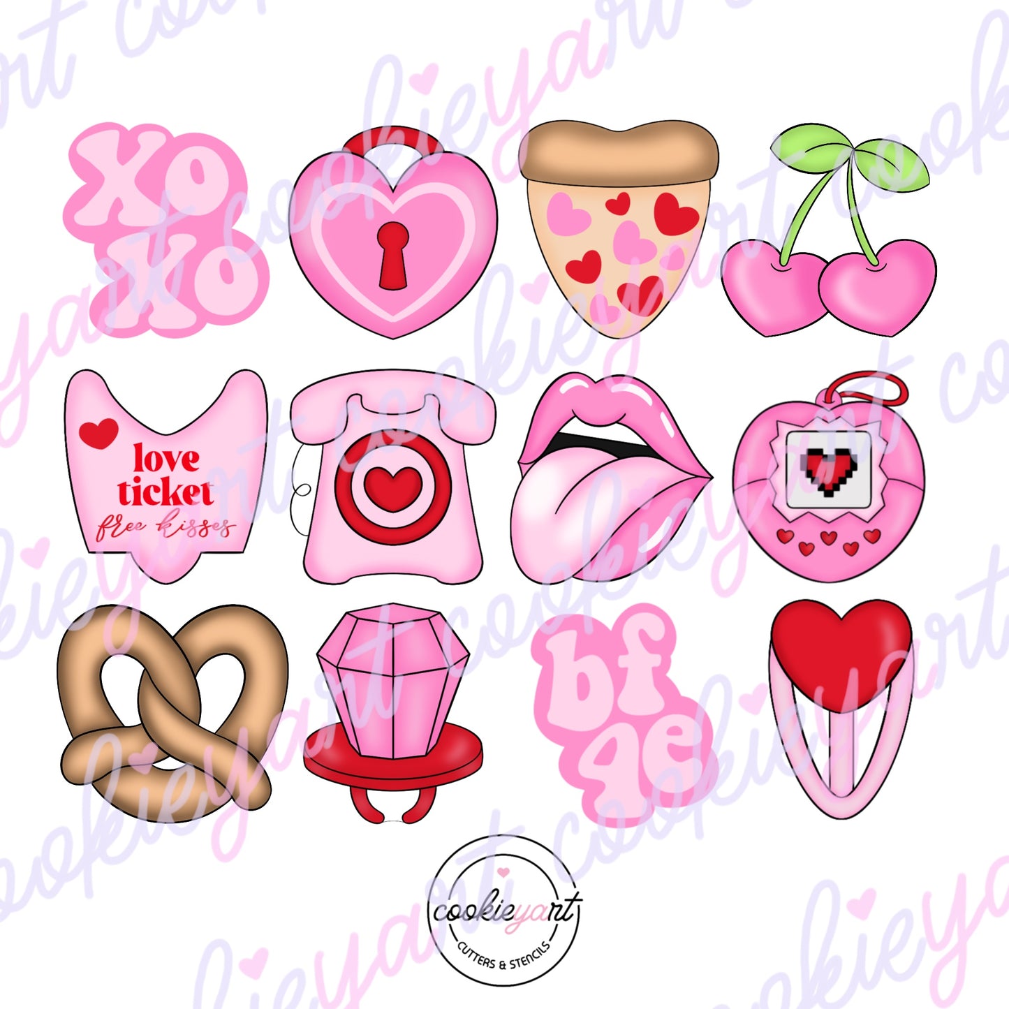 Valentines Minis 2026 Cookie Cutter Set of 12