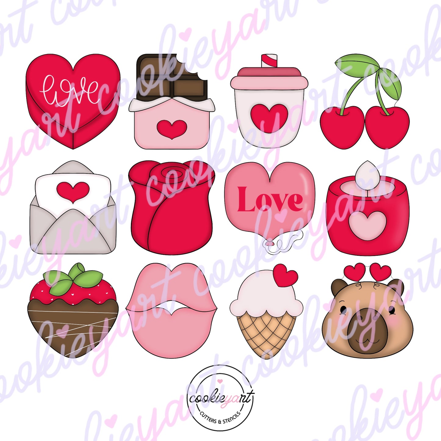 Valentines Minis Cookie Cutter Set of 12