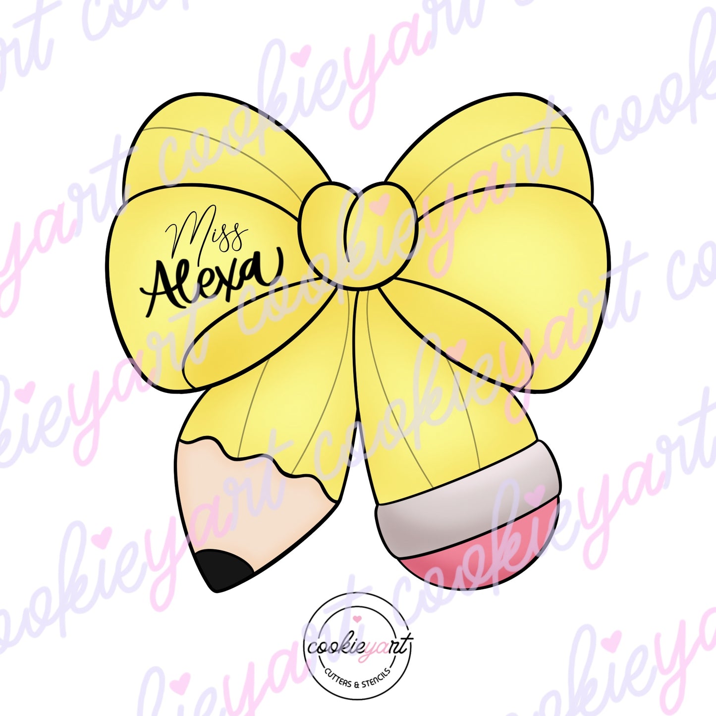 Bow tie pencil Cookie Cutter