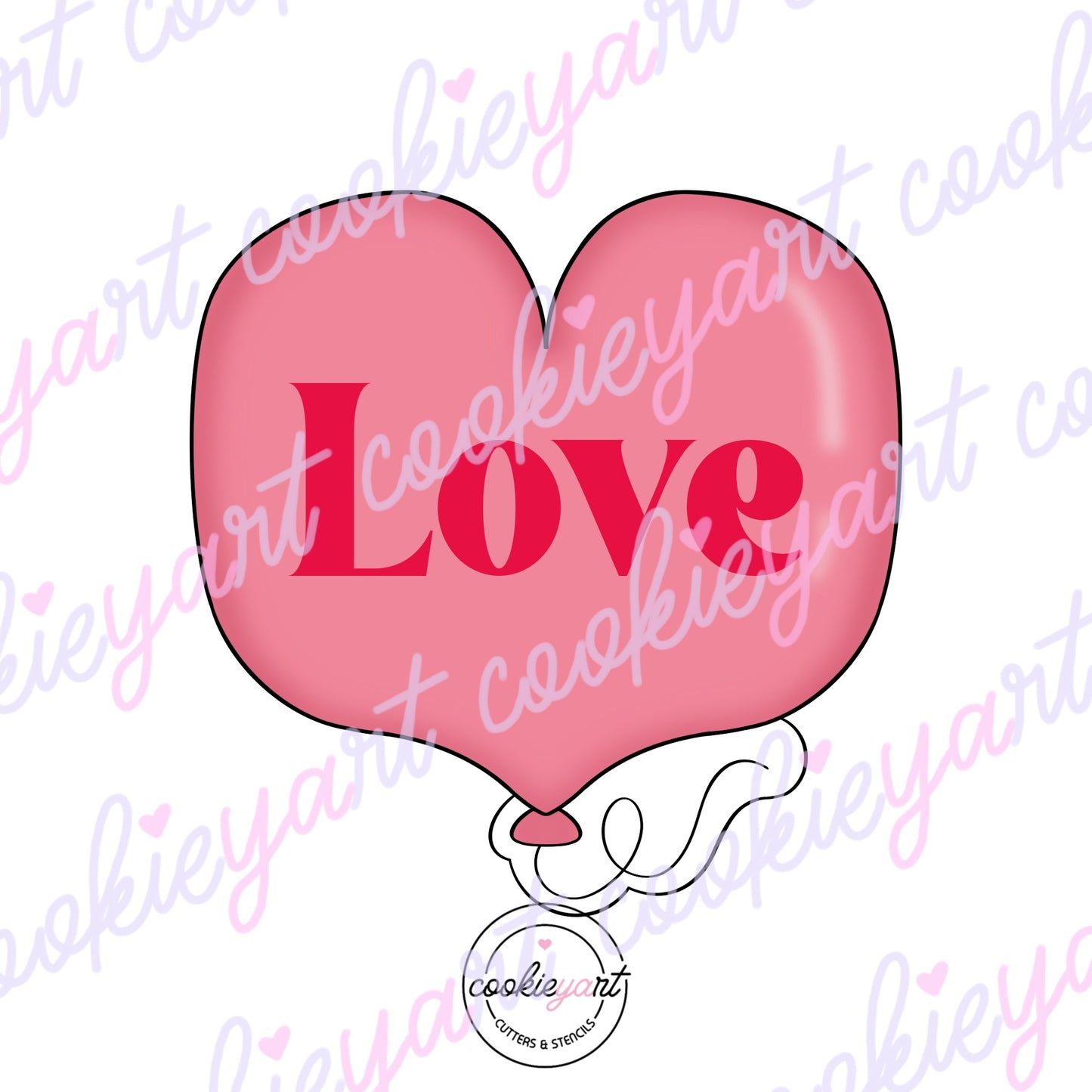 Heart balloon Cookie cutter