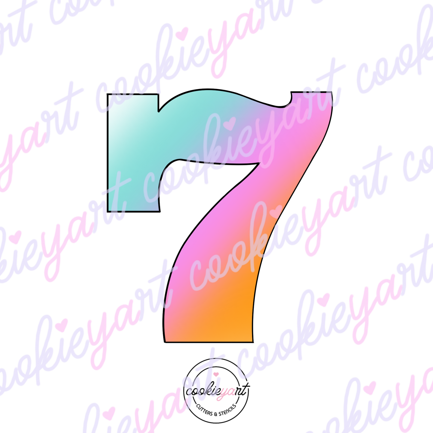 Number 7 Cookie Cutter
