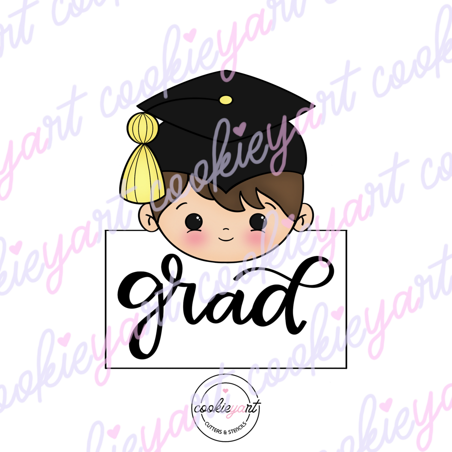 Grad Kids Plaque Cookie Cutter