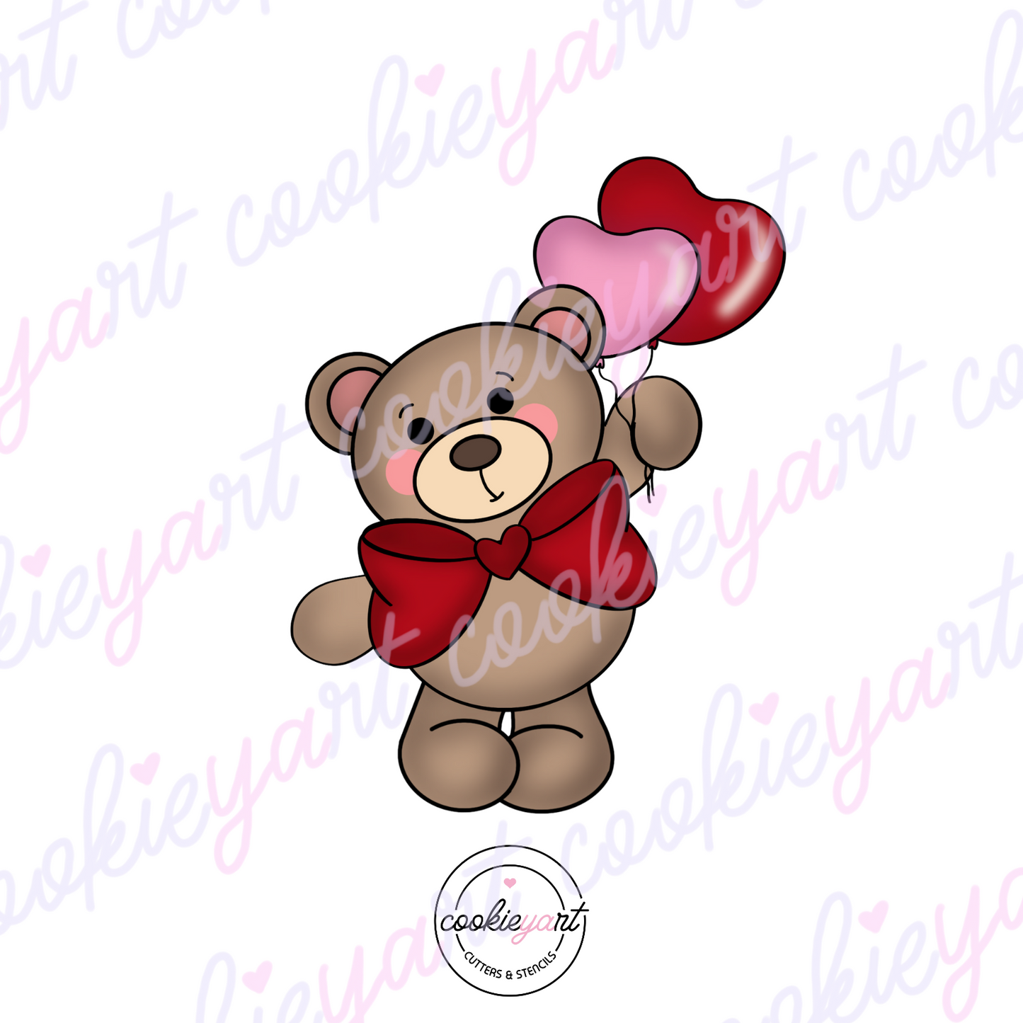 Bear balloons Cookie cutter