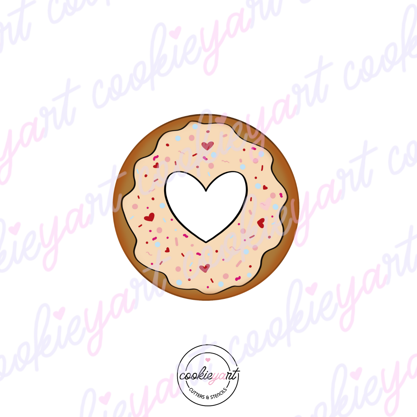 Donut Heart Cookie cutter