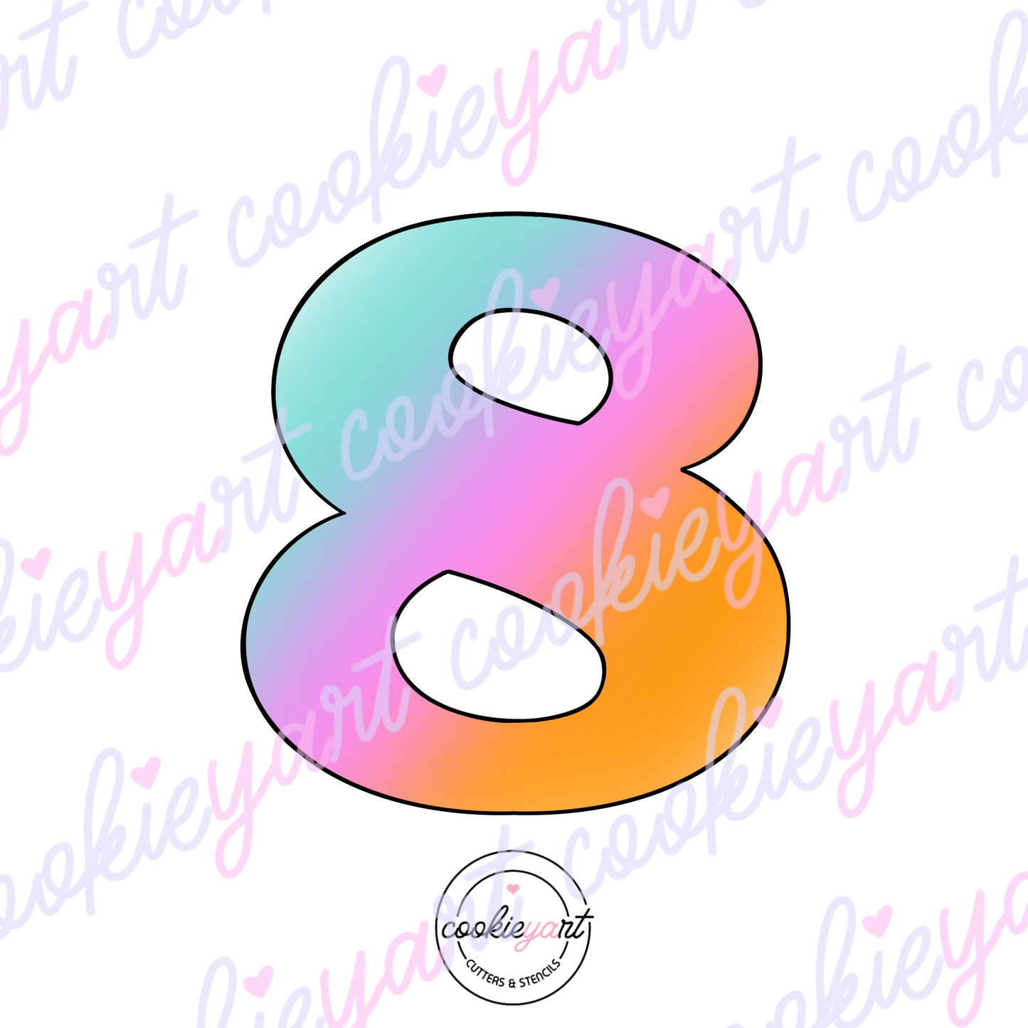 Number 8 Cookie Cutter