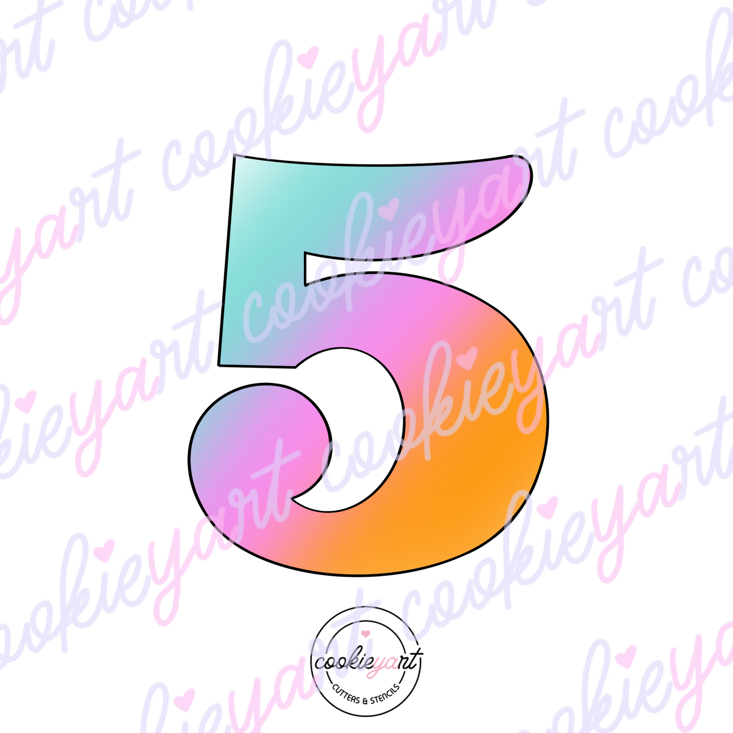 Number 5 Cookie Cutter