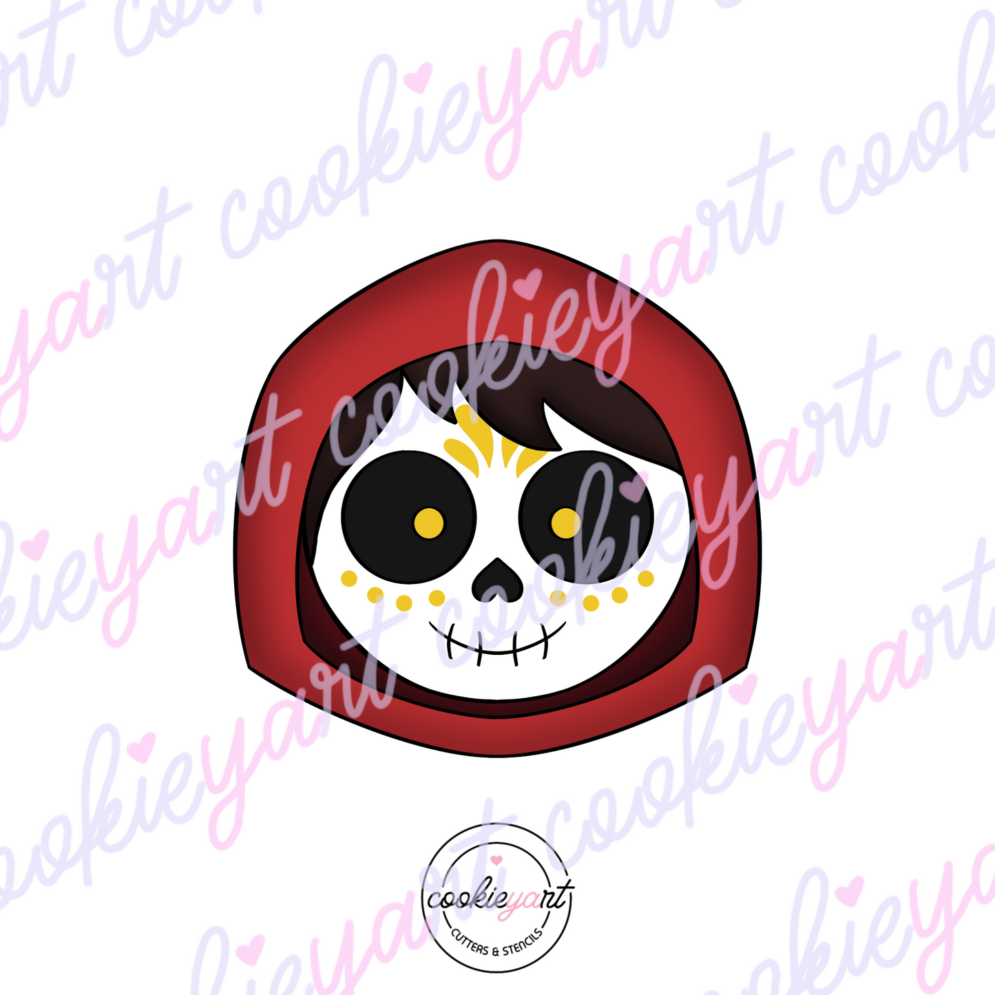 Red Catrina Cookie Cutter