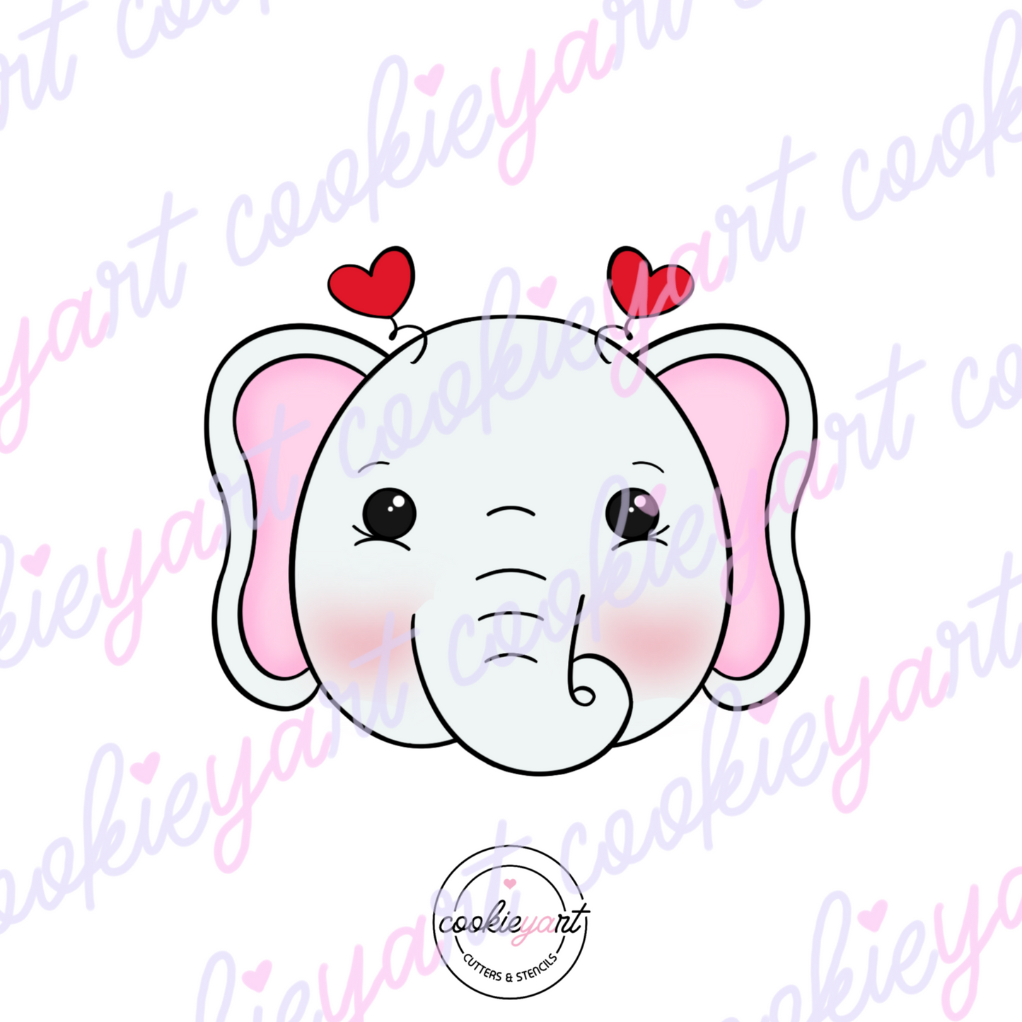 Elephant Love Cookie Cutter