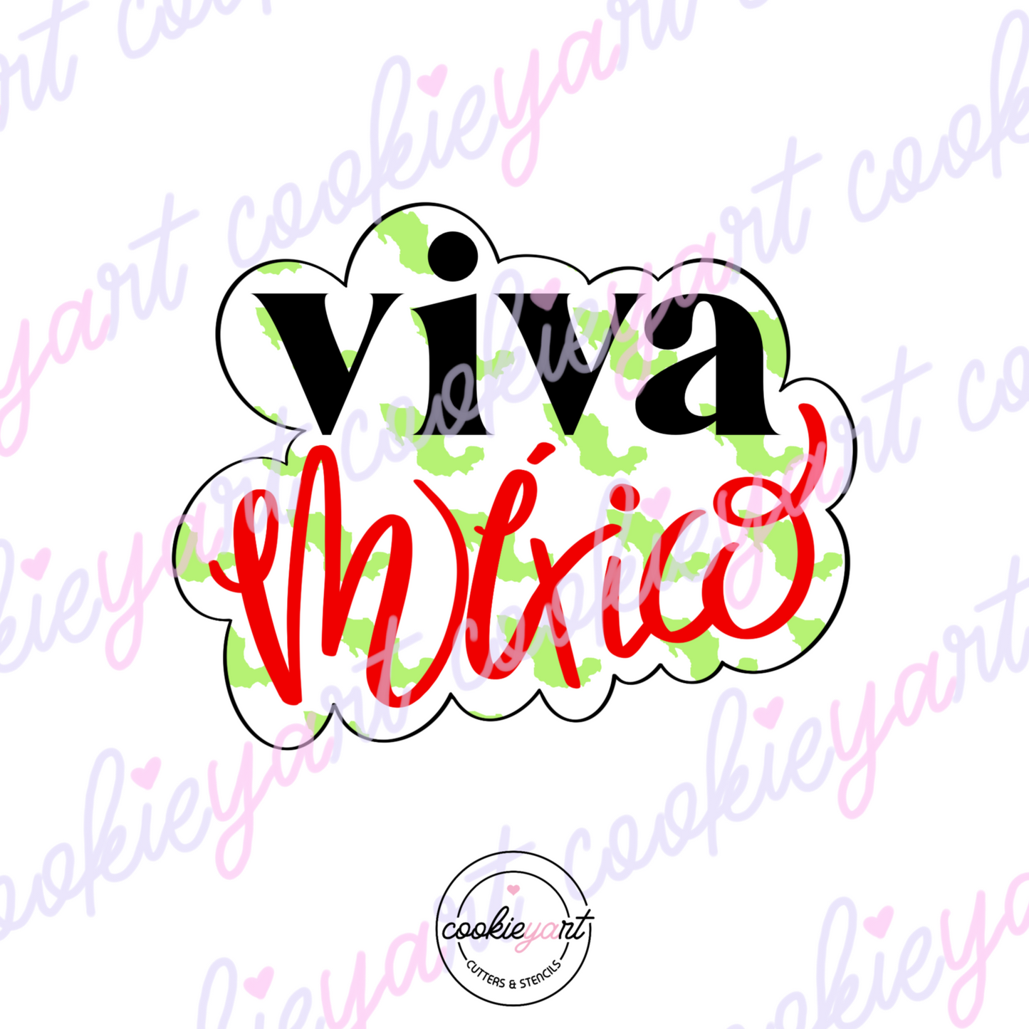 Viva Mexico Plaque Cookie Cutter