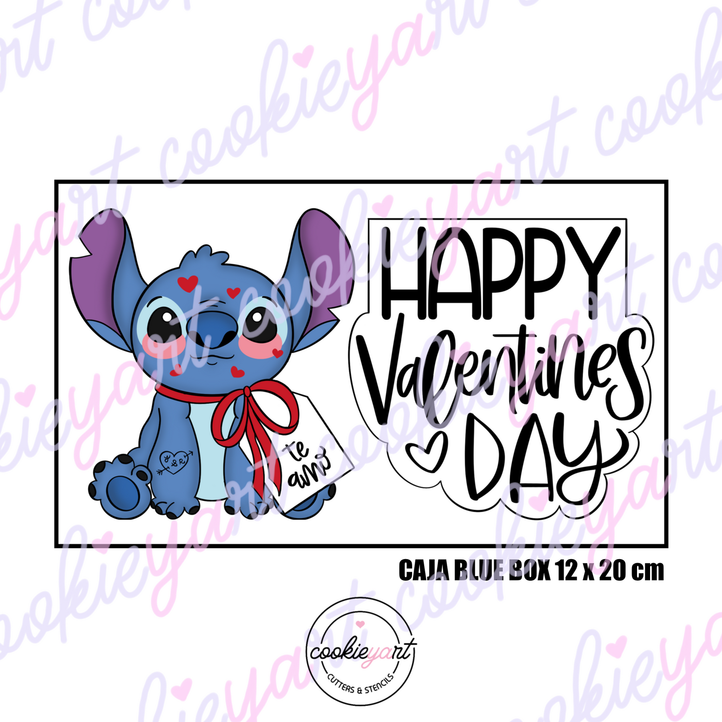 Happy Valentines Cookie cutter Set of 2