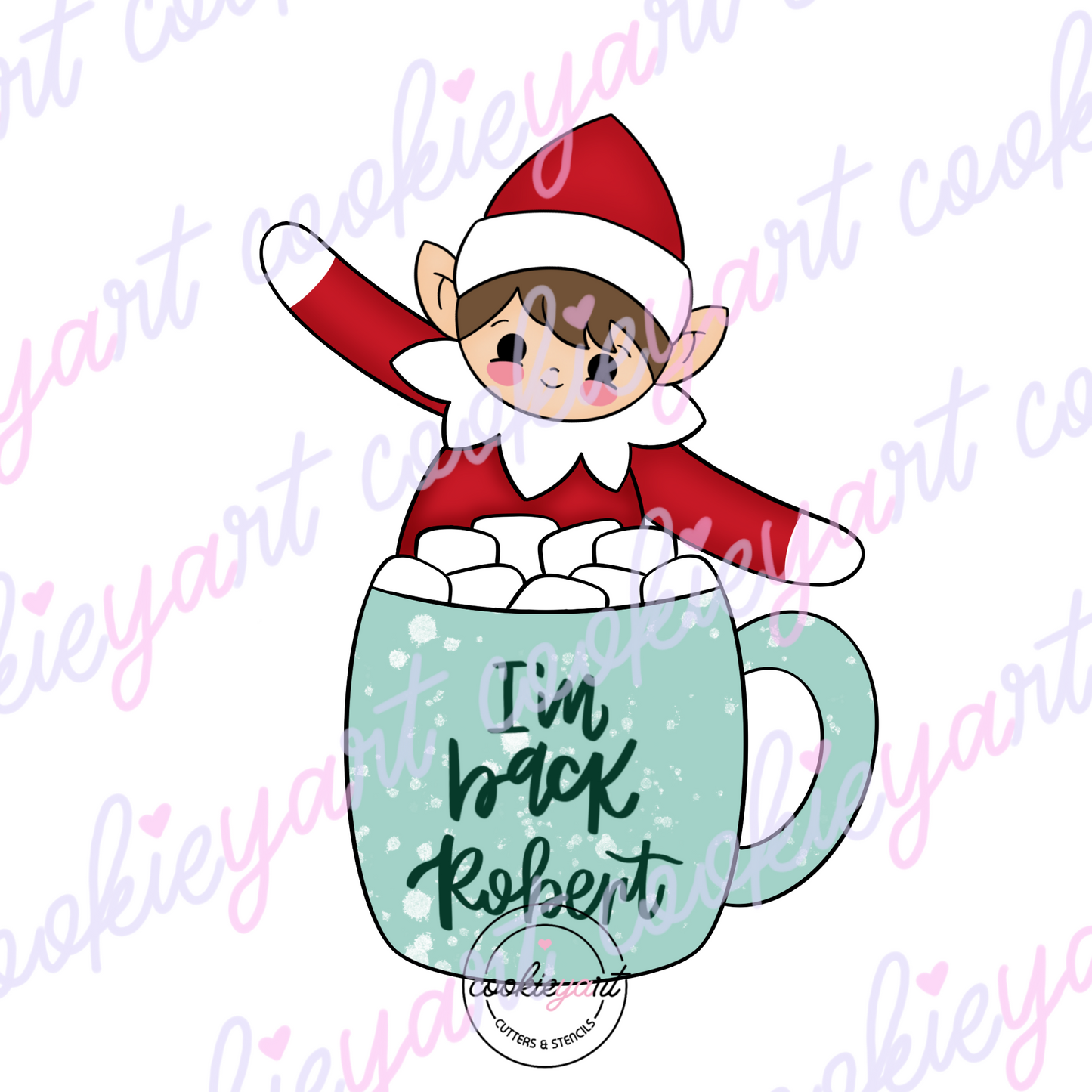 Elfo With Chocolates Cookie Cutter