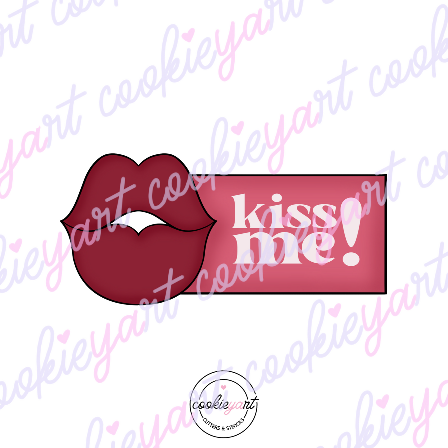 Lips plaque skinny Cookie cutter