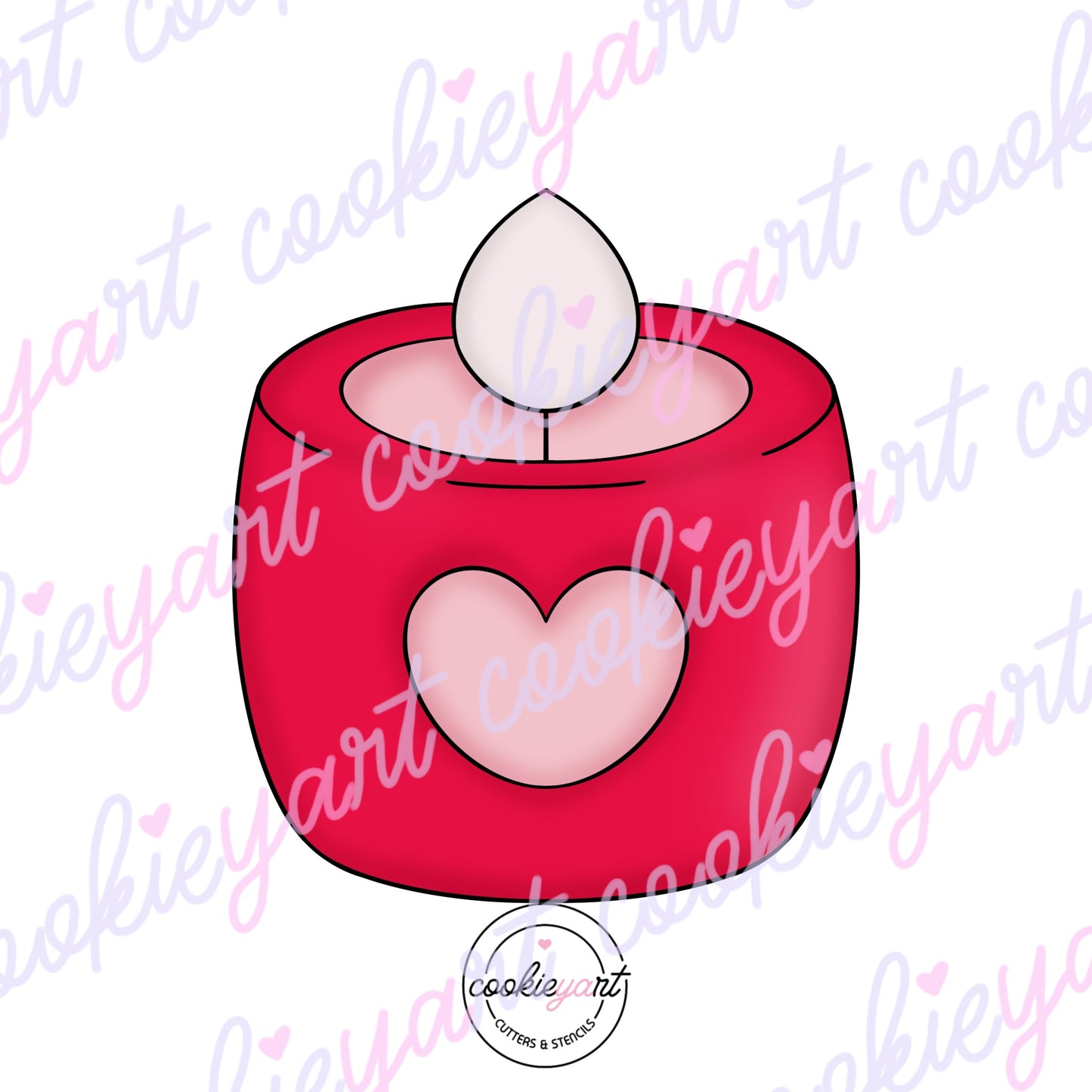 Love Candle Cookie cutter