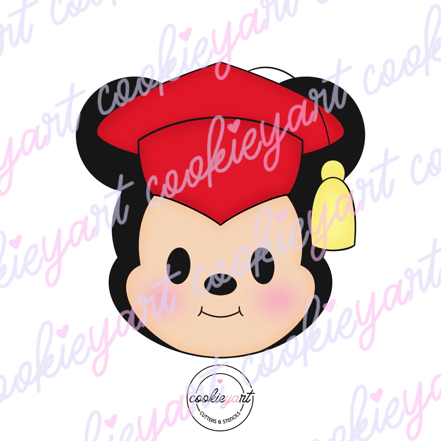 Mouse Grad face 2025 Cookie Cutter