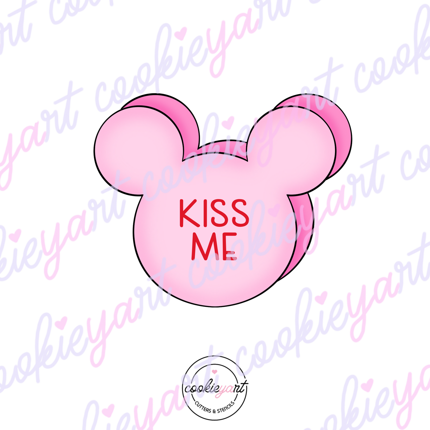Mouse retro chat kiss me Cookie Cutter
