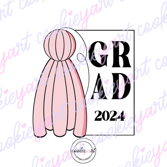 Grad Tassel Plaque Cookie Cutter