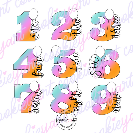 Numbers Set - Set of 9 - Cookie Cutter