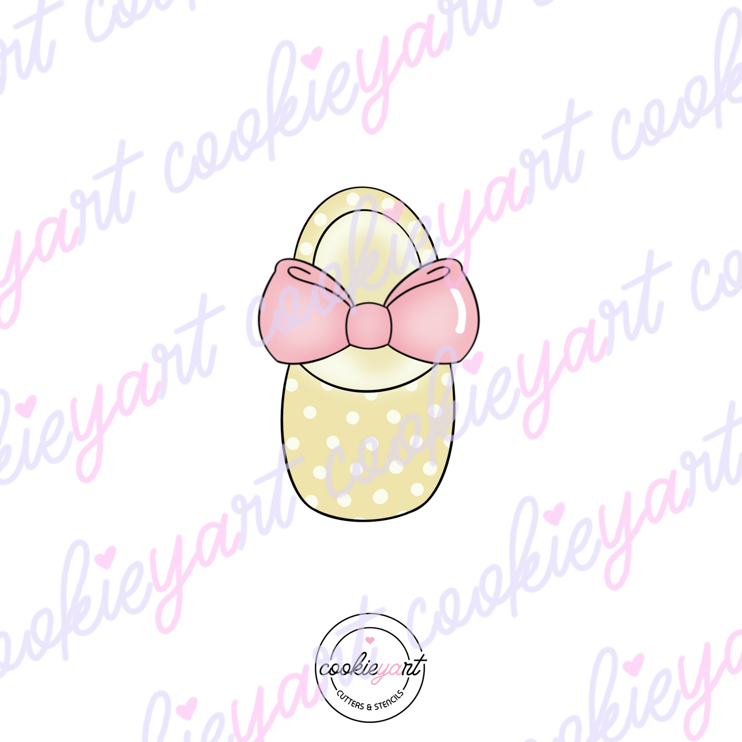 Ribbon Baby Shoe Cookie Cutter