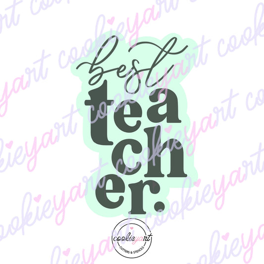 Best Teacher Plaque Cookie Cutter
