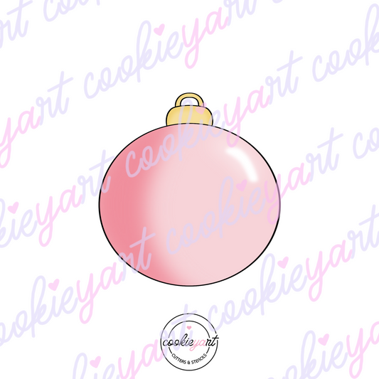 Pink Christmas Sphere Cookie Cutter