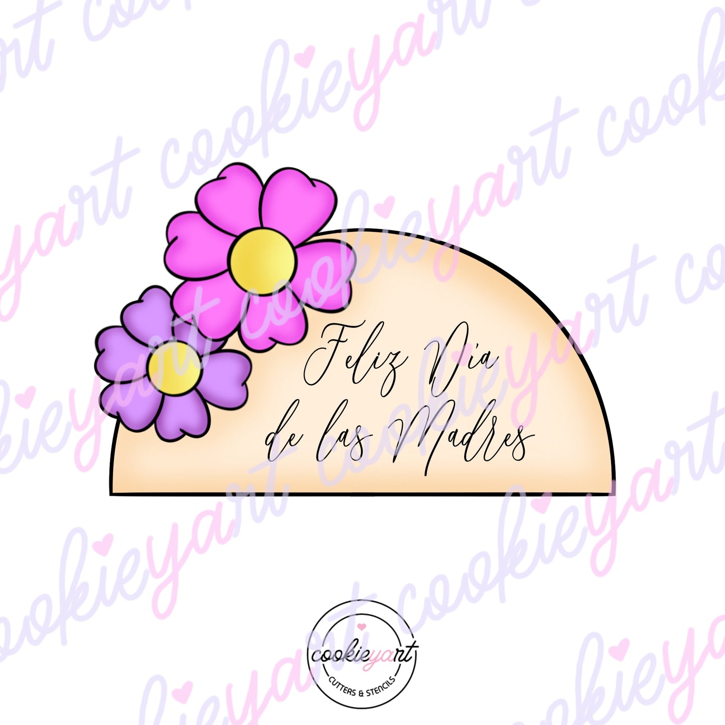 Kaylie Flowers Plaque Cookie Cutter