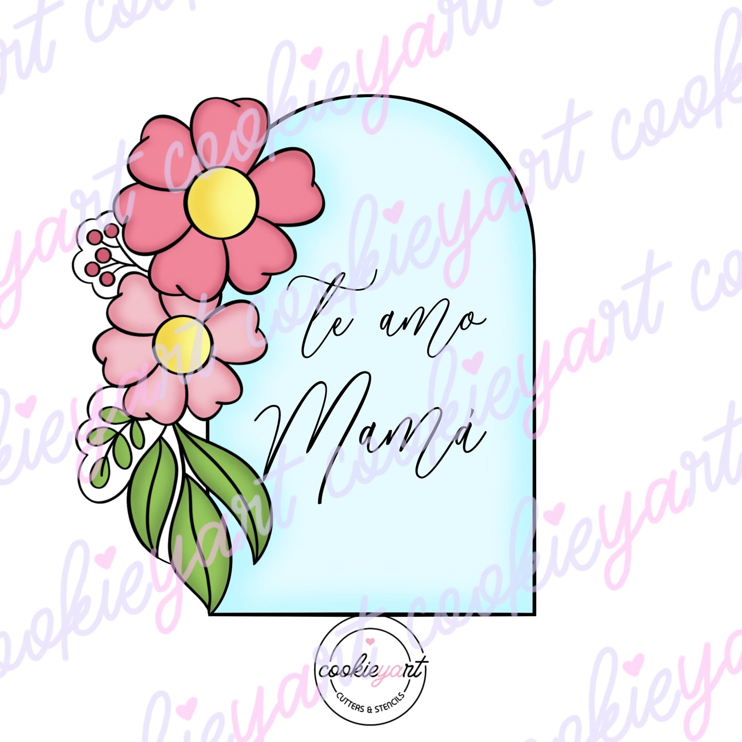 Anette Flowers Plaque Cookie Cutter