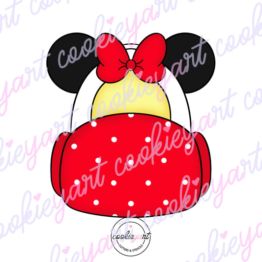 Backpack with ears bow Cookie Cutter