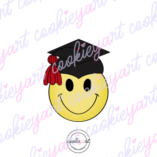 Grad Smile Face Cookie Cutter