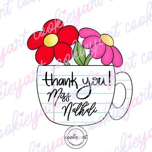 Cup of flowers Cookie Cutter