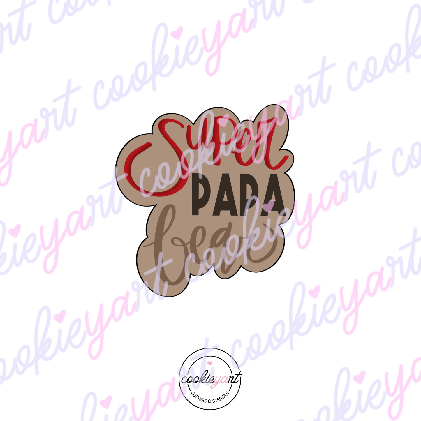 Super PAPA Bear Cookie Cutter