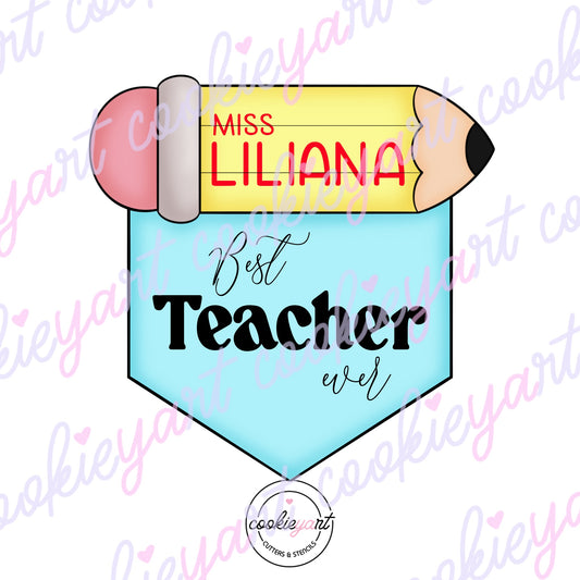 Banner with pencil Cookie Cutter