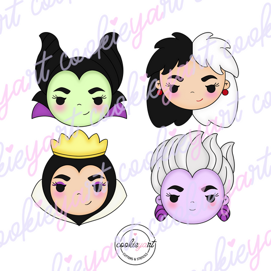 Villain Queens - Set of 4 - Cookie Cutter Set