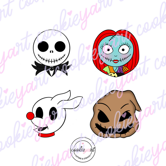 Nightmare Heads - Set of 4 - Cookie Cutter Set