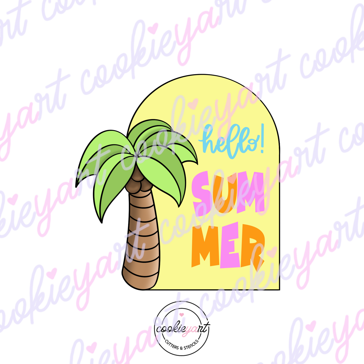 Palm Tree Plaque Cookie Cutter